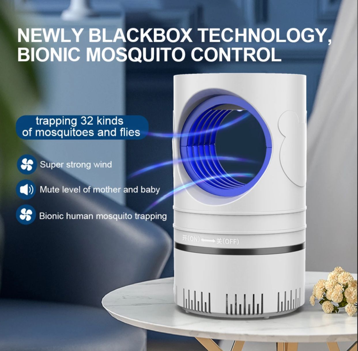 Mosquito Killer Lamp LED Mosquitoes Repellent - Electric Portable USB Powered Insect Pest Catcher Non-Toxic Killer Silent
